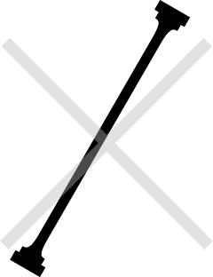 Example of incorrectly rotating the column graphic.