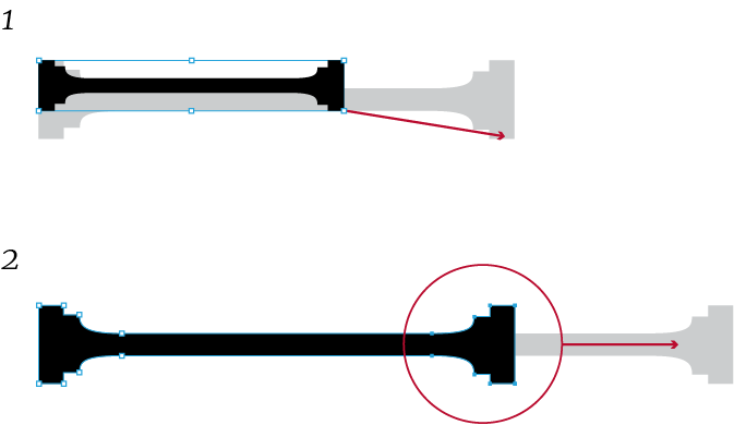 How to correctly expand the column graphic.