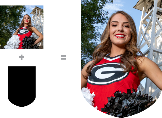 Example of how to use the shield as a photo container.