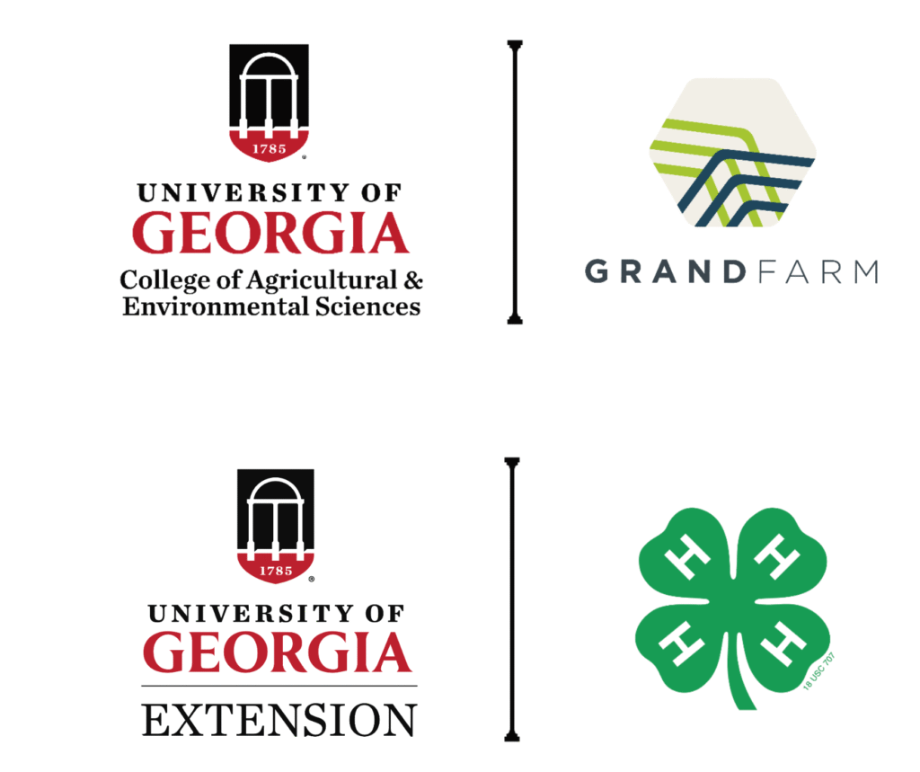 Examples of CAES and UGA Extension logos cobranded with external partners