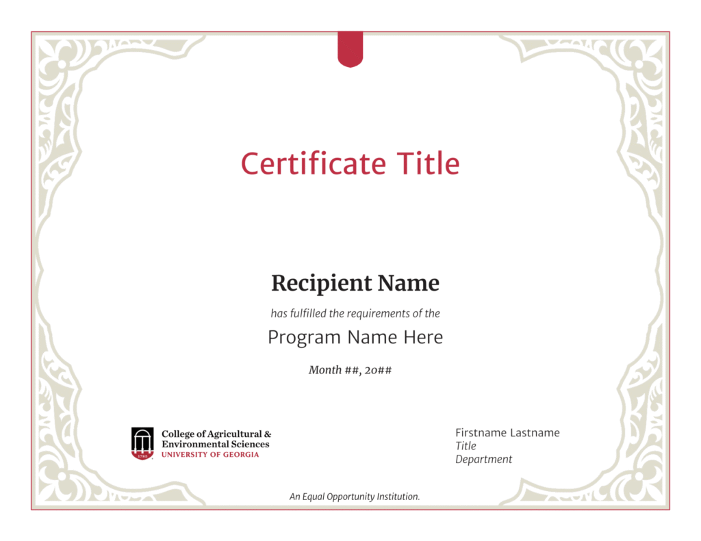 CAES certificate example